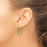 Ladda upp bild till gallerivisning, 10K Yellow Gold Classic Twisted Round Hoop Earrings 26mm x 5mm
