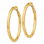 Load image into Gallery viewer, 10k Yellow Gold Classic Round Hoop Omega Back Earrings 41mm x 3mm
