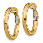 Lade das Bild in den Galerie-Viewer, 10k Yellow Gold Classic Round Hoop Omega Back Earrings 21mm x 3mm
