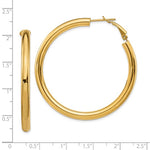 Ladda upp bild till gallerivisning, 10k Yellow Gold Classic Round Hoop Earrings with Omega Back Closure
