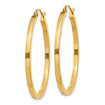 Afbeelding in Gallery-weergave laden, 10k Yellow Gold Classic Square Tube Round Hoop Earrings 36mm x 2mm

