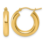 Charger l'image dans la galerie, 10K Yellow Gold Classic Round Hoop Earrings 20mm x 4mm
