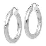 Carica l'immagine nel visualizzatore di Gallery, 10K White Gold Classic Round Hoop Earrings 30mm x 4mm

