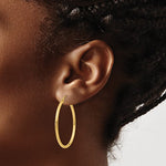 画像をギャラリービューアに読み込む, 10K Yellow Gold Classic Round Hoop Earrings 35mm x 2mm
