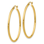 画像をギャラリービューアに読み込む, 10K Yellow Gold Classic Round Hoop Earrings 40mm x 2mm
