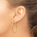画像をギャラリービューアに読み込む, 10K Yellow Gold Classic Round Hoop Earrings 40mm x 2mm
