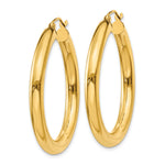 Carregar imagem no visualizador da galeria, 10K Yellow Gold Classic Round Hoop Earrings 35mm x 4mm
