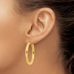 Carregar imagem no visualizador da galeria, 10K Yellow Gold Classic Round Hoop Earrings 35mm x 4mm
