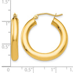 Charger l'image dans la galerie, 10K Yellow Gold Classic Round Hoop Earrings 25mm x 4mm
