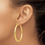 Charger l'image dans la galerie, 10K Yellow Gold Classic Round Hoop Earrings 50mm x 4mm
