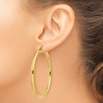 Carregar imagem no visualizador da galeria, 10K Yellow Gold Classic Round Hoop Earrings 55mm x 4mm
