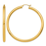 Carica l'immagine nel visualizzatore di Gallery, 10K Yellow Gold Classic Round Hoop Earrings 60mm x 4mm
