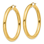 Carregar imagem no visualizador da galeria, 10K Yellow Gold Classic Round Hoop Earrings 50mm x 5mm
