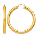 Carregar imagem no visualizador da galeria, 10K Yellow Gold Classic Round Hoop Earrings 50mm x 5mm
