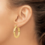 Carica l'immagine nel visualizzatore di Gallery, 10K Yellow Gold Classic Round Hoop Earrings 30mm x 5mm
