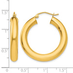 Carica l'immagine nel visualizzatore di Gallery, 10K Yellow Gold Classic Round Hoop Earrings 30mm x 5mm
