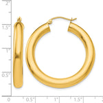 Carica l'immagine nel visualizzatore di Gallery, 10K Yellow Gold Classic Round Hoop Earrings 35mm x 5mm
