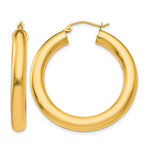 Carica l'immagine nel visualizzatore di Gallery, 10K Yellow Gold Classic Round Hoop Earrings 35mm x 5mm
