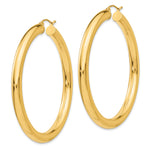 Carica l'immagine nel visualizzatore di Gallery, 10K Yellow Gold Classic Round Hoop Earrings 55mm x 5mm
