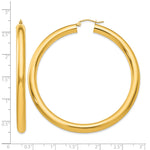 Carica l'immagine nel visualizzatore di Gallery, 10K Yellow Gold Classic Round Hoop Earrings 60mm x 5mm

