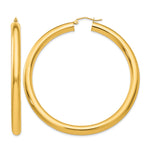 Carica l'immagine nel visualizzatore di Gallery, 10K Yellow Gold Classic Round Hoop Earrings 60mm x 5mm
