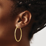 Carica l'immagine nel visualizzatore di Gallery, 10K Yellow Gold Diamond Cut Round Hoop Earrings 40mm x 2mm
