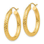 Carica l'immagine nel visualizzatore di Gallery, 10K Yellow Gold Diamond Cut Round Hoop Earrings 30mm x 4mm
