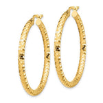 Załaduj obraz do przeglądarki galerii, 10K Yellow Gold 38mm x 3mm Diamond Cut Round Hoop Earrings
