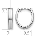 Load image into Gallery viewer, 10K White Gold 13mm x 10mm x 3mm Hinged Oval Hoop Earrings

