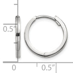 Load image into Gallery viewer, 10K White Gold 11 mm x 1.75 mm Earrings Hinged
