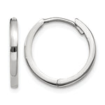 Load image into Gallery viewer, 10K White Gold 11 mm x 1.75 mm Earrings Hinged
