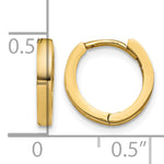 Load image into Gallery viewer, 10K Yellow Gold 8 mm x 2 mm Hoop Earrings Hinged
