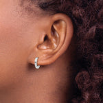 Load image into Gallery viewer, 10K White Gold 8 mm x 2 mm Hoop Earrings Hinged
