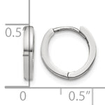Load image into Gallery viewer, 10K White Gold 8 mm x 2 mm Hoop Earrings Hinged
