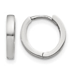 Load image into Gallery viewer, 10K White Gold 8 mm x 2 mm Hoop Earrings Hinged
