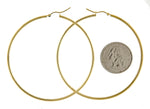 Carregar imagem no visualizador da galeria, 14k Yellow Gold Classic Round Hoop Earrings 64mmx2mm
