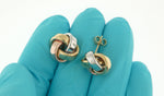 Kép betöltése a galériamegjelenítőbe: 14k Gold Tri Color 14mm Love Knot Post Earrings

