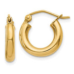 이미지를 갤러리 뷰어에 로드 , 10K Yellow Gold Classic Round Hoop Earrings 14mm x 3mm
