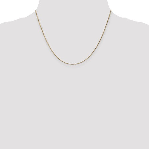 14K Yellow Gold 1.15mm Diamond Cut Rope Bracelet Anklet Choker Necklace Pendant Chain