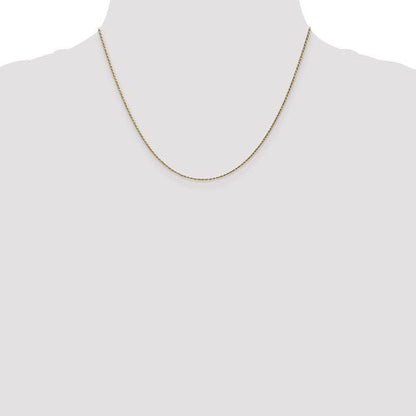 14K Yellow Gold 1.15mm Diamond Cut Rope Bracelet Anklet Choker Necklace Pendant Chain
