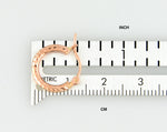 Φόρτωση εικόνας στο εργαλείο προβολής Συλλογής, 14K Rose Gold Diamond Cut Textured Classic Round Hoop Earrings 13mm x 2mm
