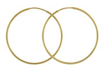 Φόρτωση εικόνας στο εργαλείο προβολής Συλλογής, 14k Yellow Gold Round Endless Hoop Earrings 27mm x 1.25mm
