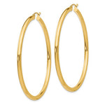 Indlæs billede til gallerivisning 10K Yellow Gold Classic Round Hoop Earrings 60mm x 3mm
