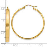 Kép betöltése a galériamegjelenítőbe: 10k Yellow Gold Classic Square Tube Round Hoop Earrings 35mm x 4mm
