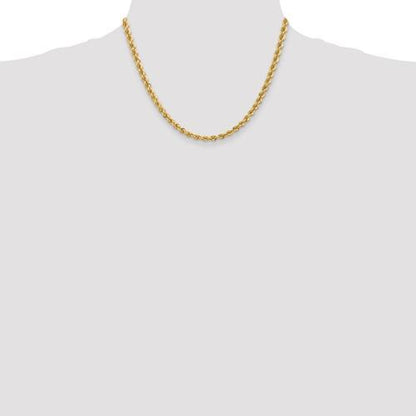 14K Yellow Gold 5mm Rope Bracelet Anklet Choker Necklace Pendant Chain