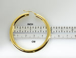 Charger l'image dans la galerie, 10K Yellow Gold Classic Round Hoop Earrings 50mm x 4mm

