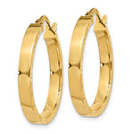 Afbeelding in Gallery-weergave laden, 10K Yellow Gold Diamond Cut Edge Round Hoop Earrings 23mm x 3mm
