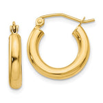 Lataa kuva Galleria-katseluun, 10K Yellow Gold Classic Round Hoop Earrings 16mm x 3mm
