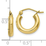 Charger l&#39;image dans la galerie, 10K Yellow Gold Classic Round Hoop Earrings 14mm x 3mm
