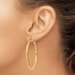 Lataa kuva Galleria-katseluun, 10K Yellow Gold  Classic Round Hoop Earrings 45mm x 3mm
